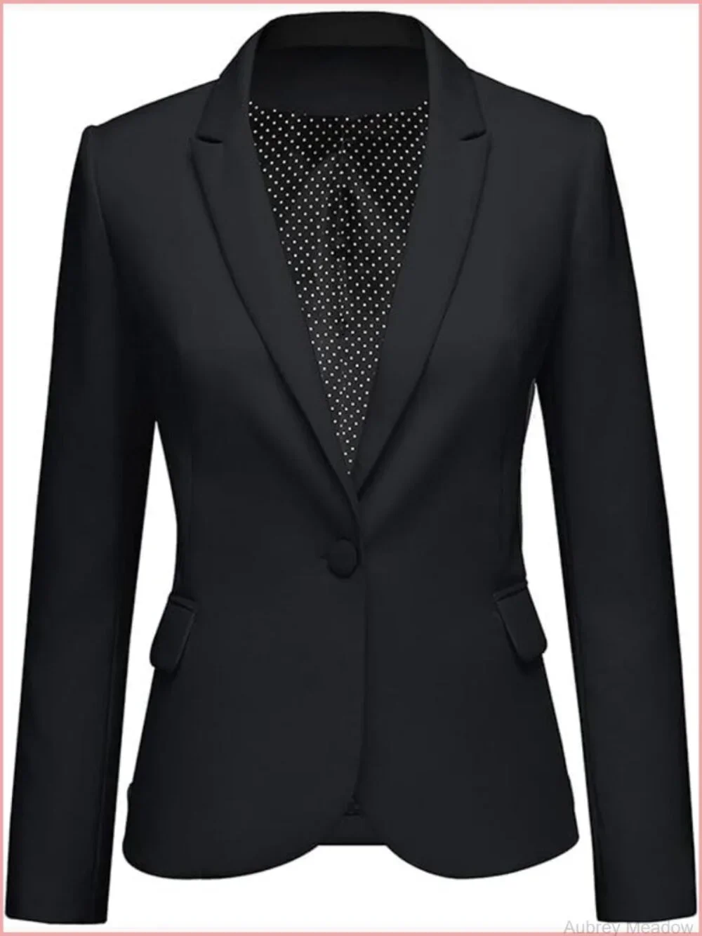 Notched Lapel Blazer Jacket for Work Office Suit